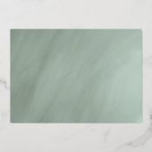 viering van 50e verjaardag grayed jade met goud folie uitnodiging (Achterkant)