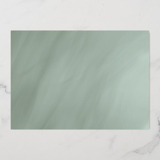 viering van 50e verjaardag grayed jade met goud folie uitnodiging (Achterkant)