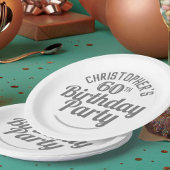 Viering van 60ste verjaardag van Borden op jaarpap Papieren Bordje