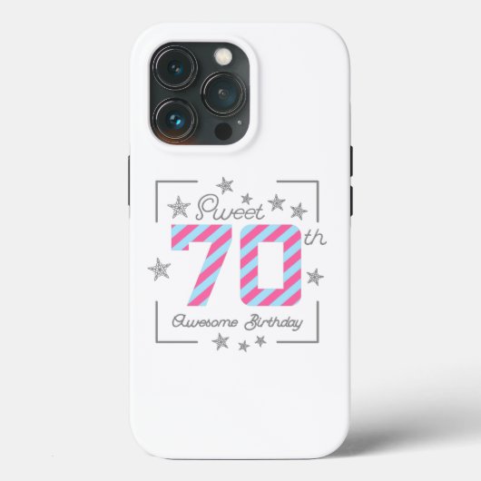 Viering van 70e Geweldige verjaardag Case-Mate iPhone Case (Achterkant)