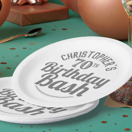 Viering van 70e verjaardag van Borden van Birthday Papieren Bordje