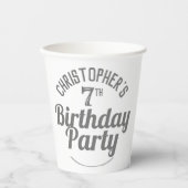 Viering van 7e verjaardag papierbekertjes papieren bekers (Voorkant)