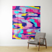 Viering van Abstracte kleuren Wandkleed (In situ)