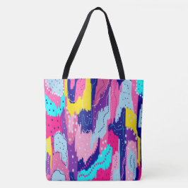 Viering van Abstracte kleurenafdrukken Tote Bag