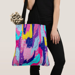 Viering van Abstracte kleurenafdrukken Tote Bag