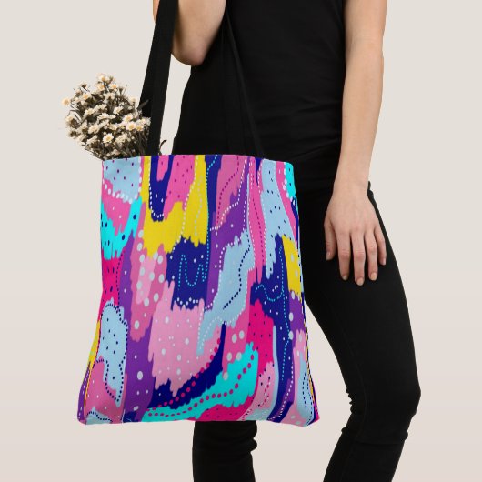 Viering van Abstracte kleurenafdrukken Tote Bag (Dichtbij)