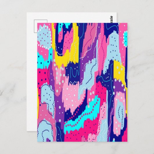 Viering van Abstracte kleurenkunst Briefkaart (Voorkant / Achterkant)