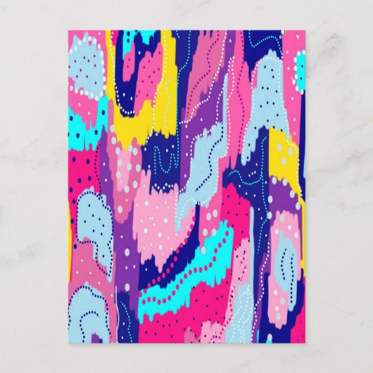 Viering van Abstracte kleurenkunst Briefkaart (Voorkant)