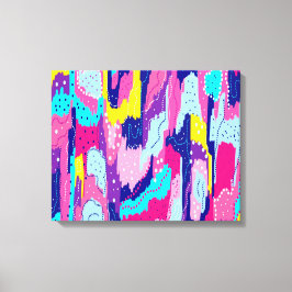 Viering van Abstracte kleurenkunst Canvas Afdruk
