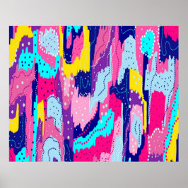 Viering van Abstracte kleurenkunst Poster