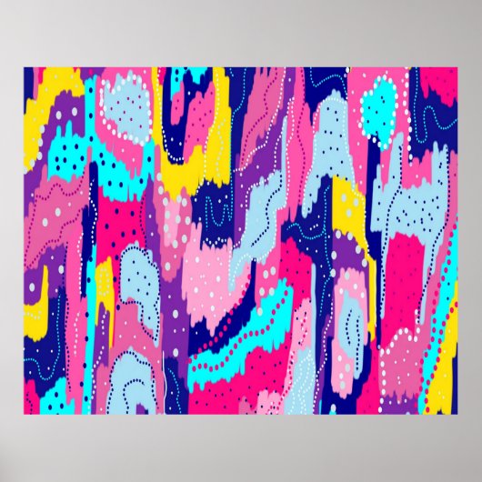 Viering van Abstracte kleurenkunst Poster (Voorkant)
