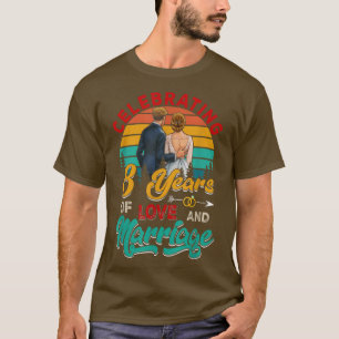 Viering van acht jaar liefde en huwelijk t-shirt