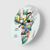 Viering van Afrika in Vlaggen Ontwerp Ronde Klok (Hoek)