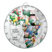 Viering van Afrika in vlagontwerp Dartbord (Voorkant)