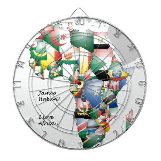 Viering van Afrika in vlagontwerp Dartbord (Voorkant)