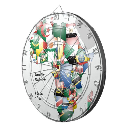 Viering van Afrika in vlagontwerp Dartbord (Voorkant Rechts)
