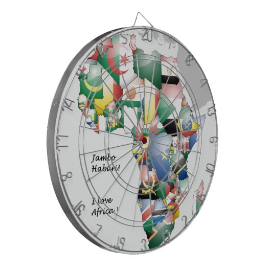 Viering van Afrika in vlagontwerp Dartbord (Voorkant Links)