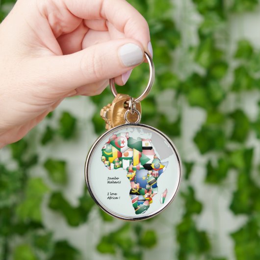 Viering van Afrika in vlagontwerp Sleutelhanger (Hand)