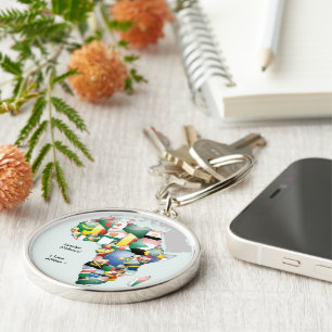 Viering van Afrika in vlagontwerp Sleutelhanger