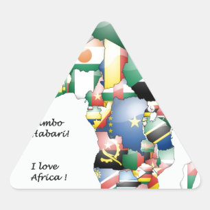 Viering van Afrika in vlagontwerp Sticker