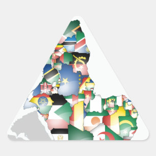Viering van Afrika in vlagontwerp Sticker