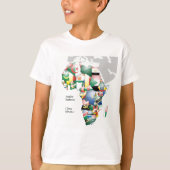 Viering van Afrika in vlagontwerp T-shirt (Voorkant)