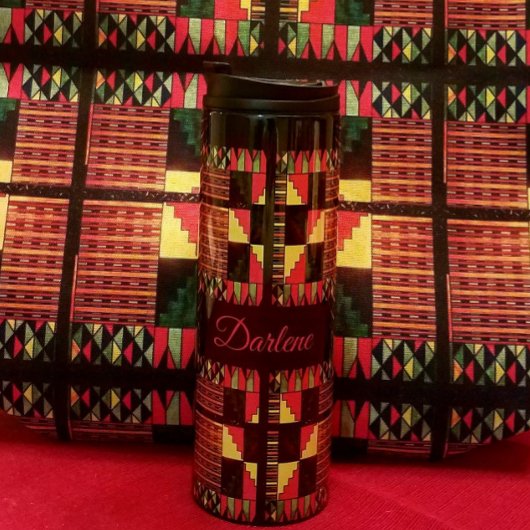 Viering van Afrikaanse abstracte ontwerpen Thermosbeker