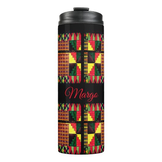 Viering van Afrikaanse abstracte ontwerpen Thermosbeker (Voorkant)