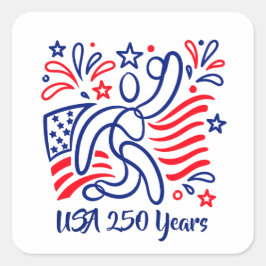 Viering van Amerika's 250ste verjaardag Vierkante Sticker