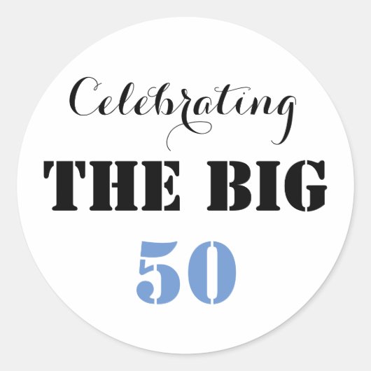 Viering van BIG 50 - Ronde Sticker (Voorkant)
