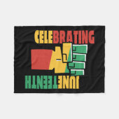 Viering van Black Freedom 1865 Afro-Amerikaans 3 Fleece Deken (Voorkant (Horizontaal))