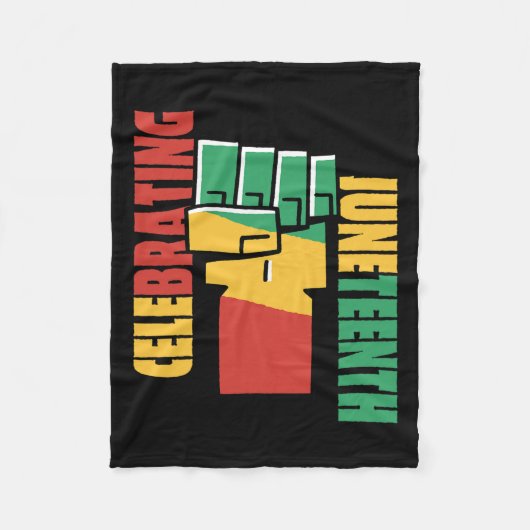 Viering van Black Freedom 1865 Afro-Amerikaans 3 Fleece Deken (Voorkant)