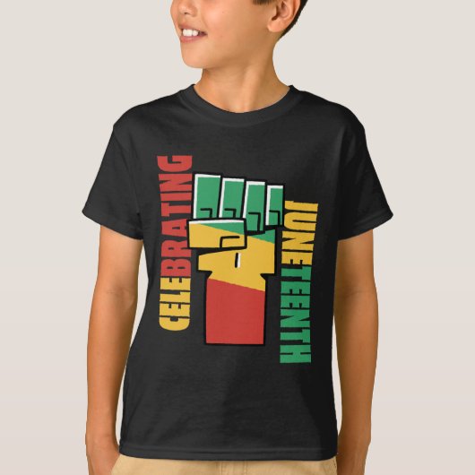 Viering van Black Freedom 1865 Afro-Amerikaans 3 T-shirt (Voorkant)
