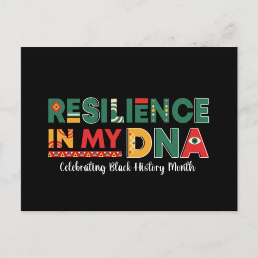 Viering van Black History Maand Erfgoed Briefkaart (Voorkant)