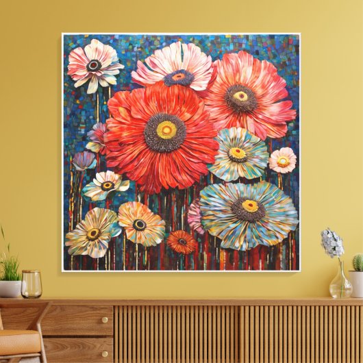 viering van bloemrijk leven anemoon canvas afdruk (Insitu (Woonkamer))
