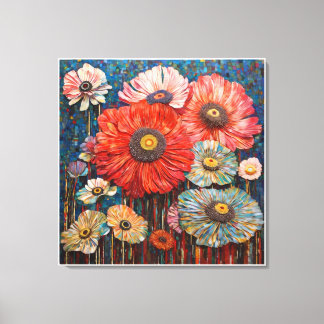 viering van bloemrijk leven anemoonroosjes canvas afdruk
