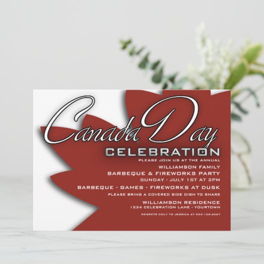 viering van Canada Day Celebration Kaart (Staand voorkant)