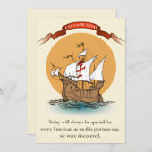 Viering van Columbus dag Kaart (Voorkant / Achterkant)