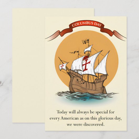 Viering van Columbus dag Kaart (Voorkant / Achterkant)