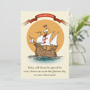 Viering van Columbus dag Kaart