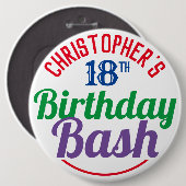 Viering van de 18e verjaardag van de Button van de (Voorkant /achterkant)