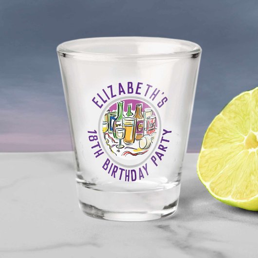 Viering van de 18e verjaardag van de opgeblazen gl shot glas