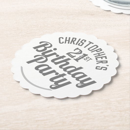 Viering van de 21e verjaardag Drinken Mat Kartonnen Onderzetters (Gekanteld)