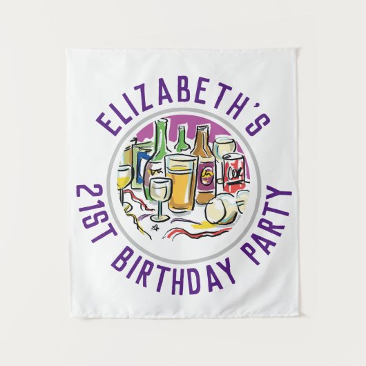 Viering van de 21e verjaardag van de 21e verjaarda wandkleed (Voorkant)