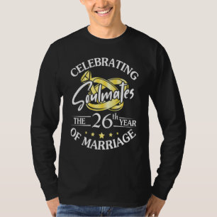 Viering van de 26e jaar huwelijkshuwelijk t-shirt