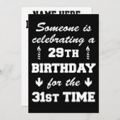 Viering van de 29e verjaardag van de 31e deeltijdu kaart (Voorkant / Achterkant)