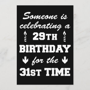 Viering van de 29e verjaardag van de 31e deeltijdu kaart