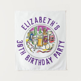 Viering van de 30e verjaardag van de bosbouw wandkleed