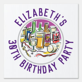 Viering van de 30e verjaardag van de geboorte tuinbord