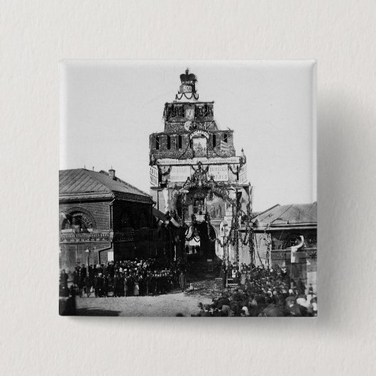 Viering van de 500-jarige verjaardag vierkante button 5,1 cm (Voorkant)